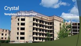  Presentation with chernobyl disaster - Audience pleasing slides consisting of lost city near chernobyl area backdrop and a teal colored foreground