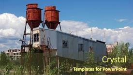  Presentation with chernobyl - Slides enhanced with lost-city-near-chernobyl-area background and a tawny brown colored foreground