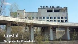  Presentation with pripyat - Colorful theme enhanced with lost city pripyat modern ruin backdrop and a dark gray colored foreground