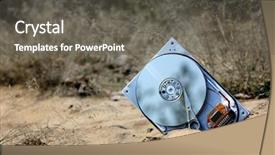  Presentation with lost - Slide deck having lost computer hard drive background and a dark gray colored foreground