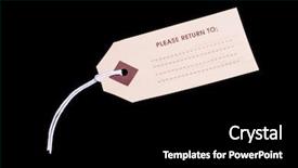  Presentation with luggage - Cool new presentation theme with lost found - luggage tag on a black backdrop and a black colored foreground