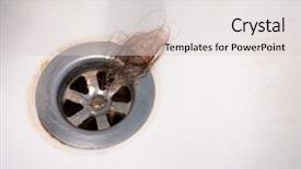  Presentation with drain - Amazing PPT theme having lost hair in the drain backdrop and a lemonade colored foreground