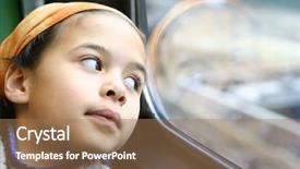  Presentation with lost - Presentation theme featuring lost in her little world background and a  colored foreground