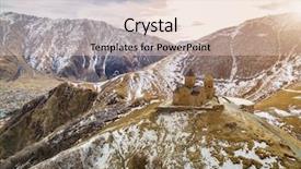  Presentation with lost - Cool new PPT theme with lost in the snow-covered backdrop and a lemonade colored foreground