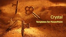  Presentation with lost - PPT theme with lost keys focus on front background and a tawny brown colored foreground