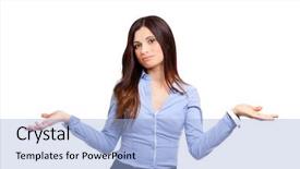  Presentation with scroll paper isolated on white - Cool new slides with lost money - sorry businesswoman isolated on white backdrop and a light blue colored foreground