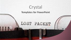  Presentation with lost - Beautiful slide set featuring lost-packet-phrase-written backdrop and a white colored foreground