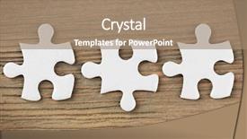  Presentation with lost - Beautiful PPT layouts featuring lost part - puzzles on wooden table closeup backdrop and a  colored foreground