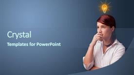  Presentation with new idea innovation - PPT layouts with lost time - young person looking for new background and a ocean colored foreground