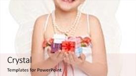  Presentation with fairy - Slide set consisting of child dressed as tooth fairy background and a lemonade colored foreground