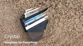  Presentation with lost - Slides having lost-wallet-at-the-beach background and a coral colored foreground