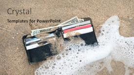  Presentation with zone - Audience pleasing theme consisting of lost-wallet-in-the-surf backdrop and a coral colored foreground