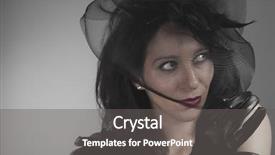  Presentation with black death - Cool new PPT theme with lost widow woman with black backdrop and a gray colored foreground