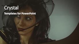  Presentation with black death - Amazing PPT theme having lost widow woman with black backdrop and a wine colored foreground