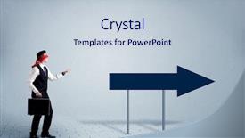  Presentation with lost people - Presentation theme having lost young sales person background and a lemonade colored foreground