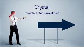  Presentation with lost people - Audience pleasing theme consisting of lost young sales person backdrop and a lemonade colored foreground