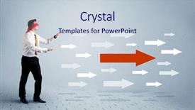  Presentation with lost people - PPT theme having lost young sales person background and a lemonade colored foreground