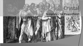  Presentation with calm - Presentation theme consisting of lot-exhorts-the-crowd background and a light gray colored foreground