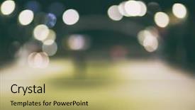  Presentation with blue and yellow abstract - PPT theme with blurriness - lot of blurry lights background and a yellow colored foreground