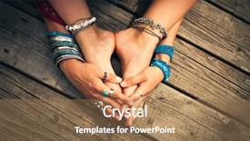  Presentation with feet - Audience pleasing slides consisting of lot of boho style bracelet backdrop and a coral colored foreground