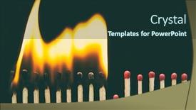  Presentation with stop - Slide set consisting of lot-of-burnt-matchsticks background and a tawny brown colored foreground