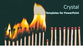  Presentation with coronavirus - Beautiful slide deck featuring lot-of-burnt-matchsticks backdrop and a tawny brown colored foreground