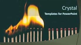  Presentation with stop - Beautiful presentation design featuring lot-of-burnt-matchsticks backdrop and a tawny brown colored foreground