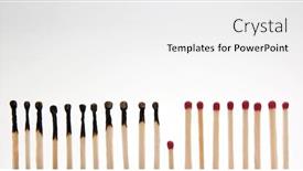 Presentation with coronavirus - Theme having lot-of-burnt-matchsticks background and a white colored foreground