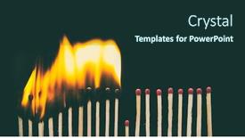  Presentation with coronavirus - Slide deck featuring lot-of-burnt-matchsticks background and a tawny brown colored foreground
