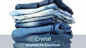 Presentation with jeans - PPT layouts consisting of lot of different blue jeans background and a ocean colored foreground
