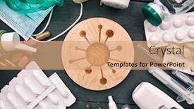  Presentation with drugs - Amazing slides having lot-of-different-drugs-pills backdrop and a coral colored foreground