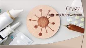  Presentation with drugs - Colorful theme enhanced with lot-of-different-drugs-pills backdrop and a lemonade colored foreground