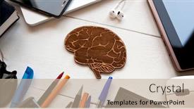  Presentation with education supplies - Colorful presentation theme enhanced with lot-of-different-education-supplies backdrop and a mint green colored foreground