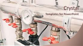  Presentation with equipment - Cool new PPT theme with lot of different faucets backdrop and a lemonade colored foreground