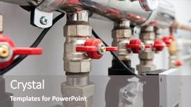  Presentation with equipment - Slides featuring lot of different faucets background and a gray colored foreground