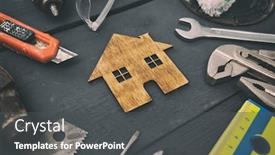  Presentation with different - Cool new slides with lot-of-different-rapair-equipments backdrop and a dark gray colored foreground