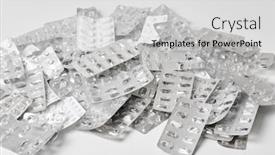  Presentation with packaging - Presentation design consisting of lot-of-empty-packaging background and a light gray colored foreground