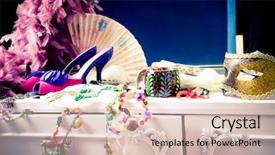  Presentation with fashion accessories - Presentation with lot of fashion accessories background and a lemonade colored foreground