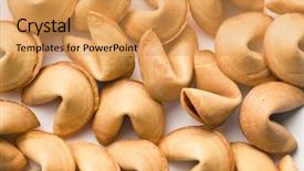  Presentation with fortune cookie - Colorful slide deck enhanced with lot of fortune cookies backdrop and a yellow colored foreground