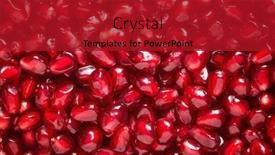  Presentation with pomegranate - Presentation theme enhanced with lot-of-fresh-pomegranate-seeds background and a crimson colored foreground