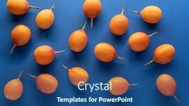  Presentation with blue - Slide set consisting of lot-of-granadillas-isolated background and a ocean colored foreground