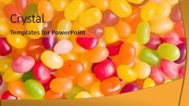  Presentation with jelly bean - Audience pleasing presentation theme consisting of lot of jelly beans backdrop and a gold colored foreground