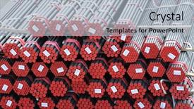  Presentation with steel pipe - Beautiful PPT layouts featuring lot of new pipes backdrop and a light gray colored foreground