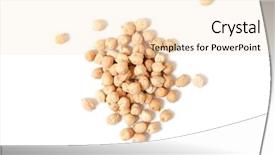  Presentation with organic - Theme featuring lot of organic chickpeas background and a lemonade colored foreground