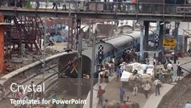  Presentation with new delhi - Beautiful PPT theme featuring lot-of-people backdrop and a gray colored foreground