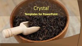 Presentation with black-tea - Cool new PPT theme with lot-of-pieces-of-dry backdrop and a tawny brown colored foreground