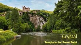  Presentation with saint - Presentation design enhanced with lot-river-and-the-saint background and a tawny brown colored foreground