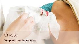  Presentation with lotion - Slide deck having lotion-being-applied background and a lemonade colored foreground