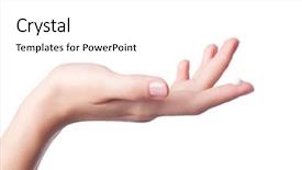 Presentation with lotion - Colorful PPT theme enhanced with lotion on the women hand backdrop and a white colored foreground