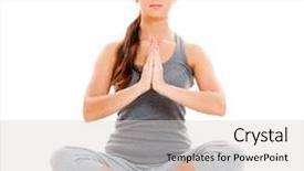  Presentation with calm - Cool new PPT theme with loto - calm pretty woman doing yoga backdrop and a lemonade colored foreground